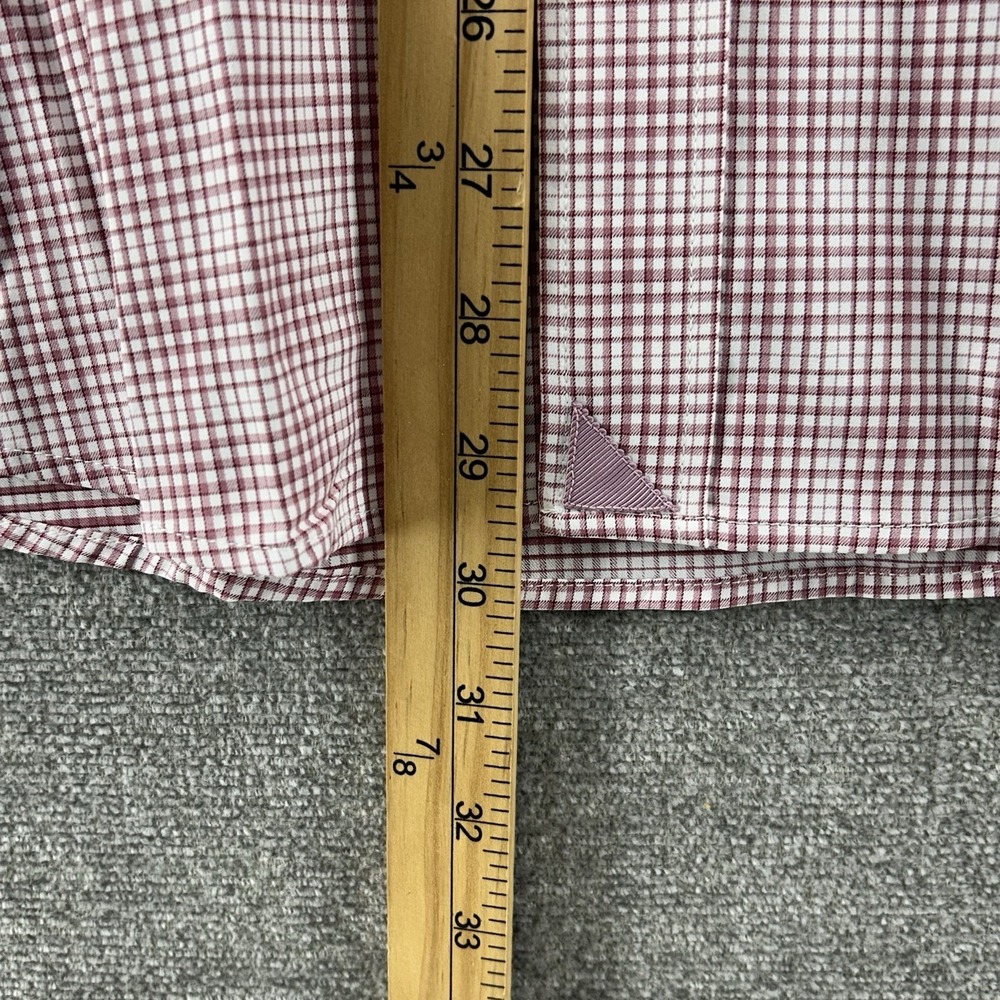 UNTUCKit Beckman Shirt Men Size XL Red Check Nylon Casual Long Sleeve - Picture 5 of 8